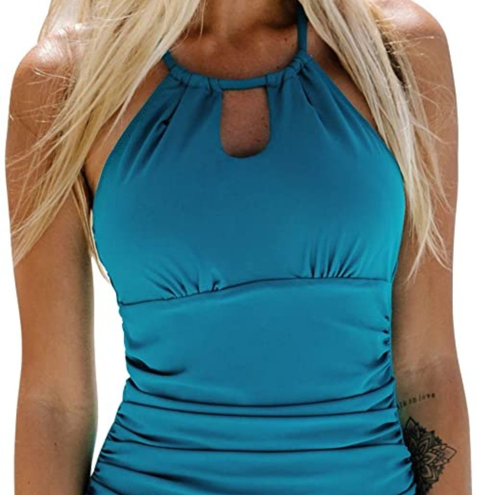 NWT Cupshe Blue One Piece Swimwuit